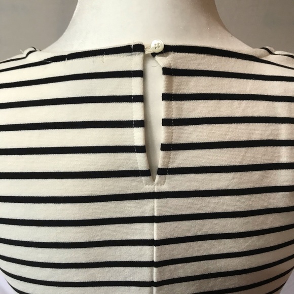 J. Crew Jewel Neckline Black & White Striped Tank - Picture 5 of 7